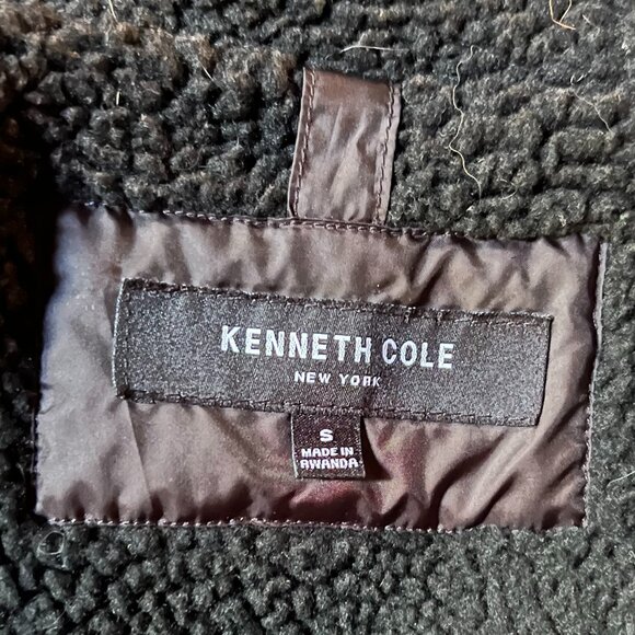 Kenneth Cole New York Black Quilted Fleece-Lined Hooded Puffer Jacket, Size S - Picture 12 of 13